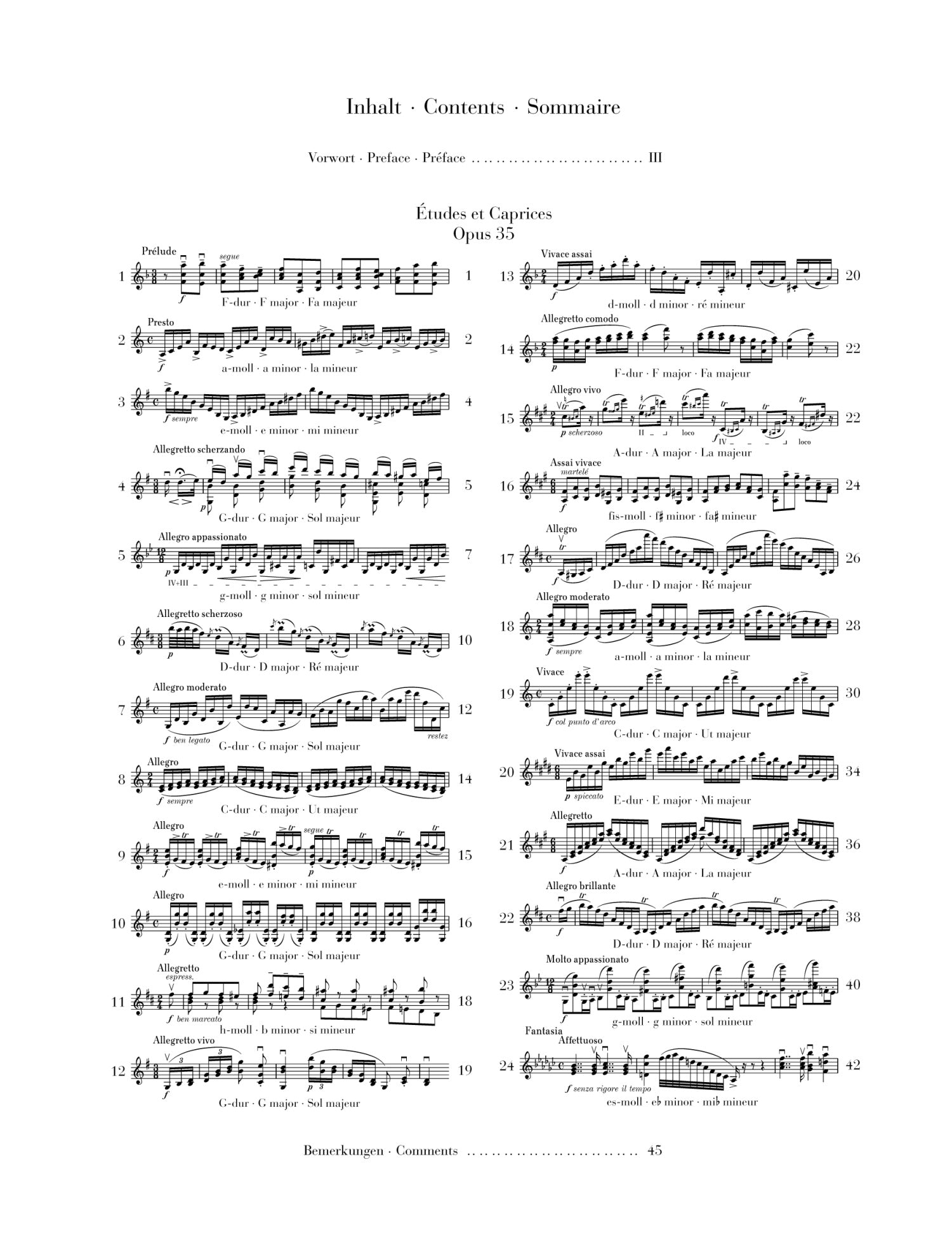 Dont: Études et Caprices for Violin Solo op. 35