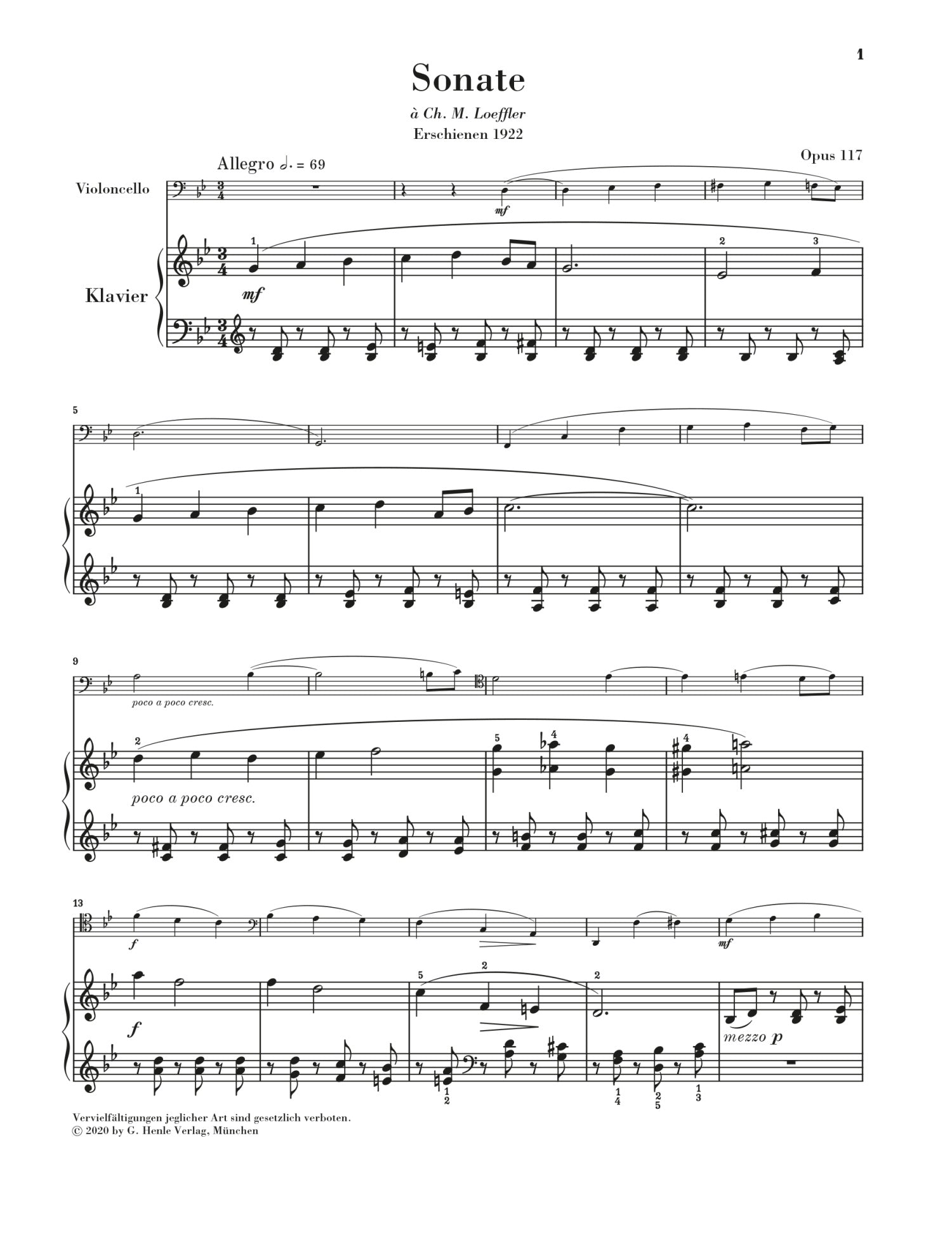 Faure: Cello Sonata No. 2 in G Minor, Op. 117