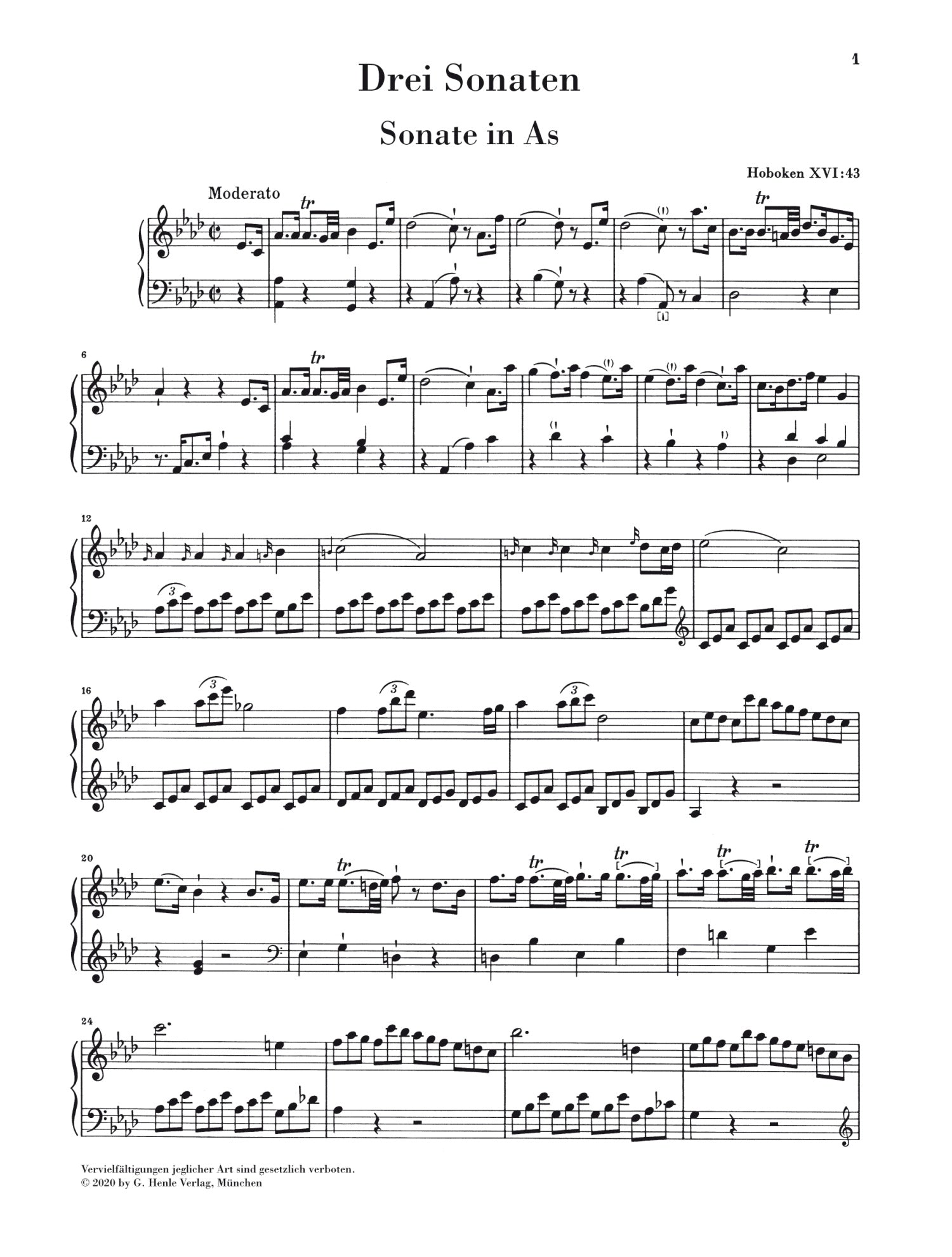 Haydn: Complete Piano Sonatas Volume III (Urtext Edition without Fingering)