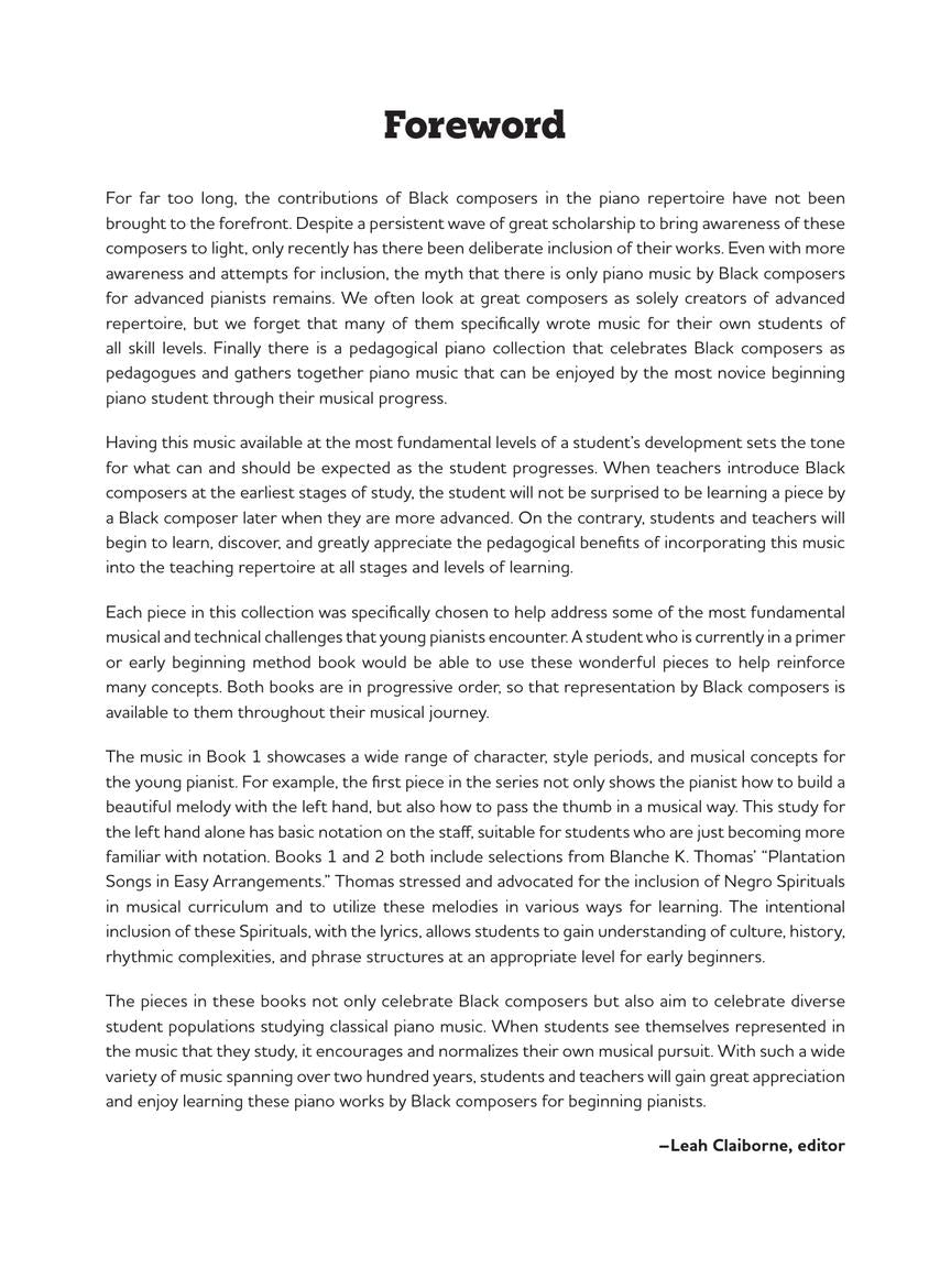 Piano Music of Black Composers Level 1