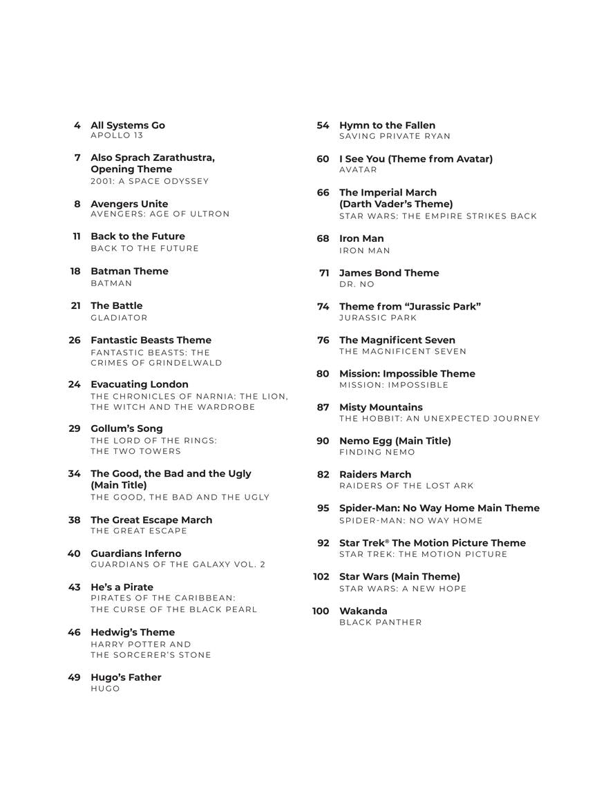 Epic Movie Adventures for Easy Piano