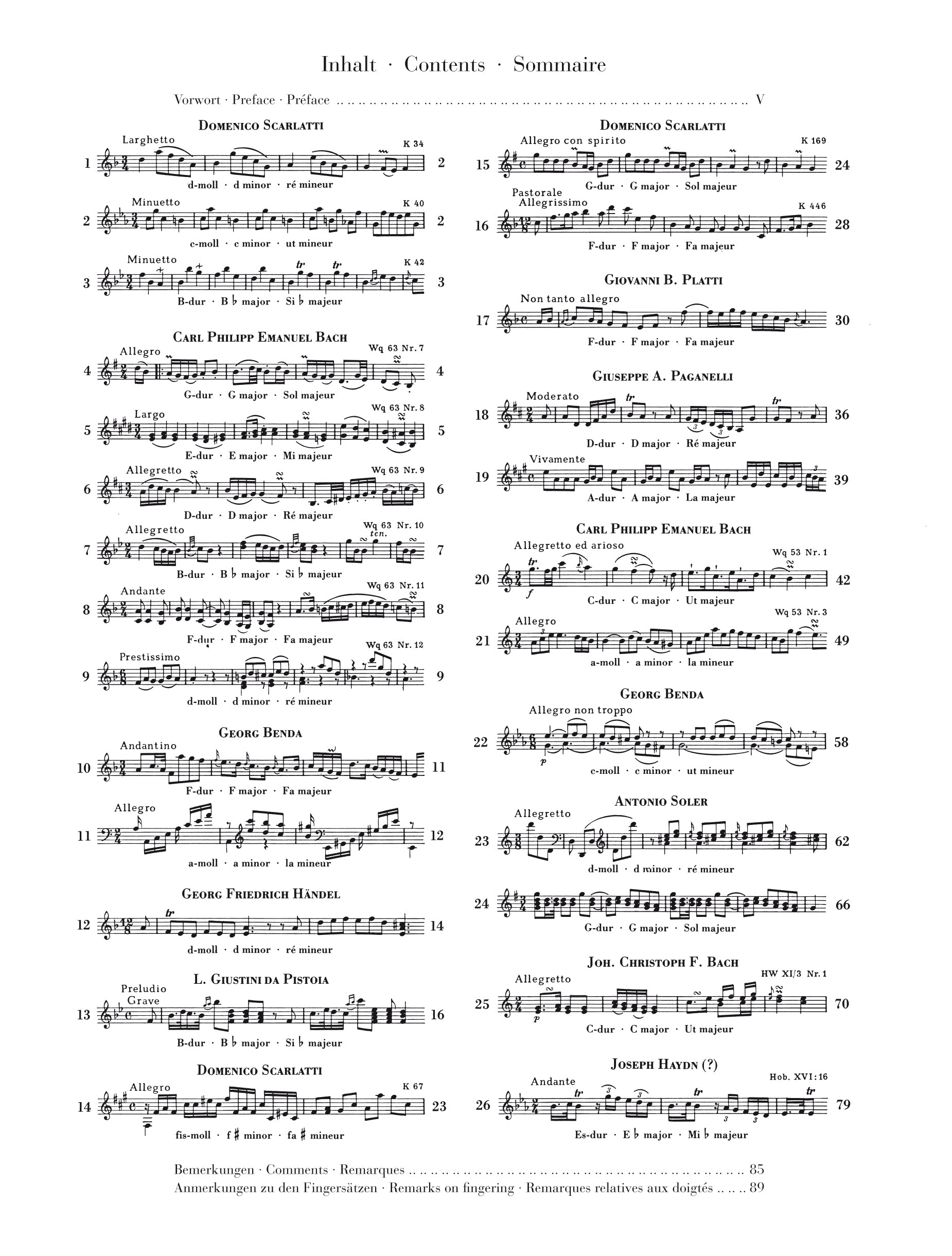 Various: Sonatinas for Piano Vol. 1, Baroque to Pre-Classic