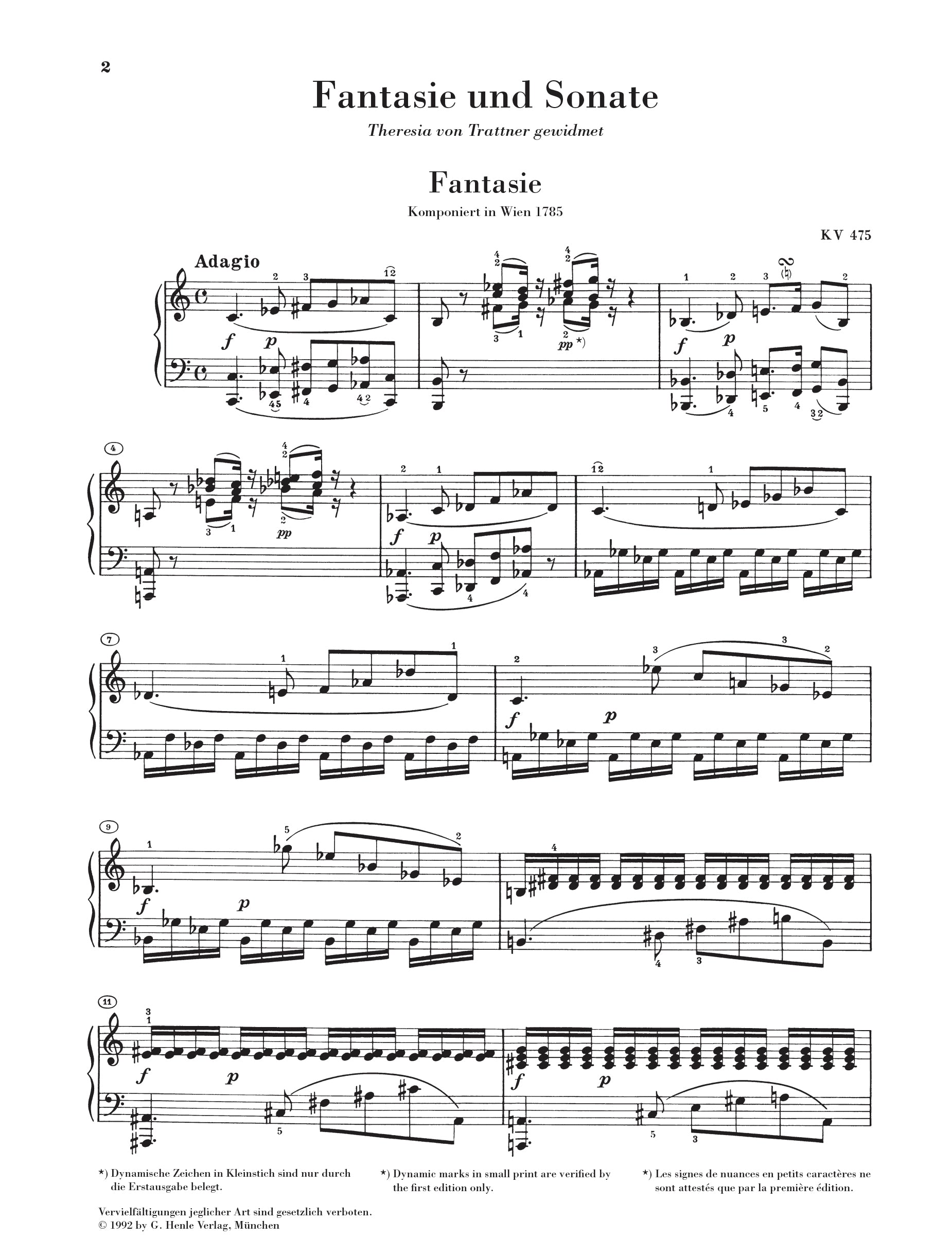 Mozart: Fantasy & Sonata c minor K. 475/457