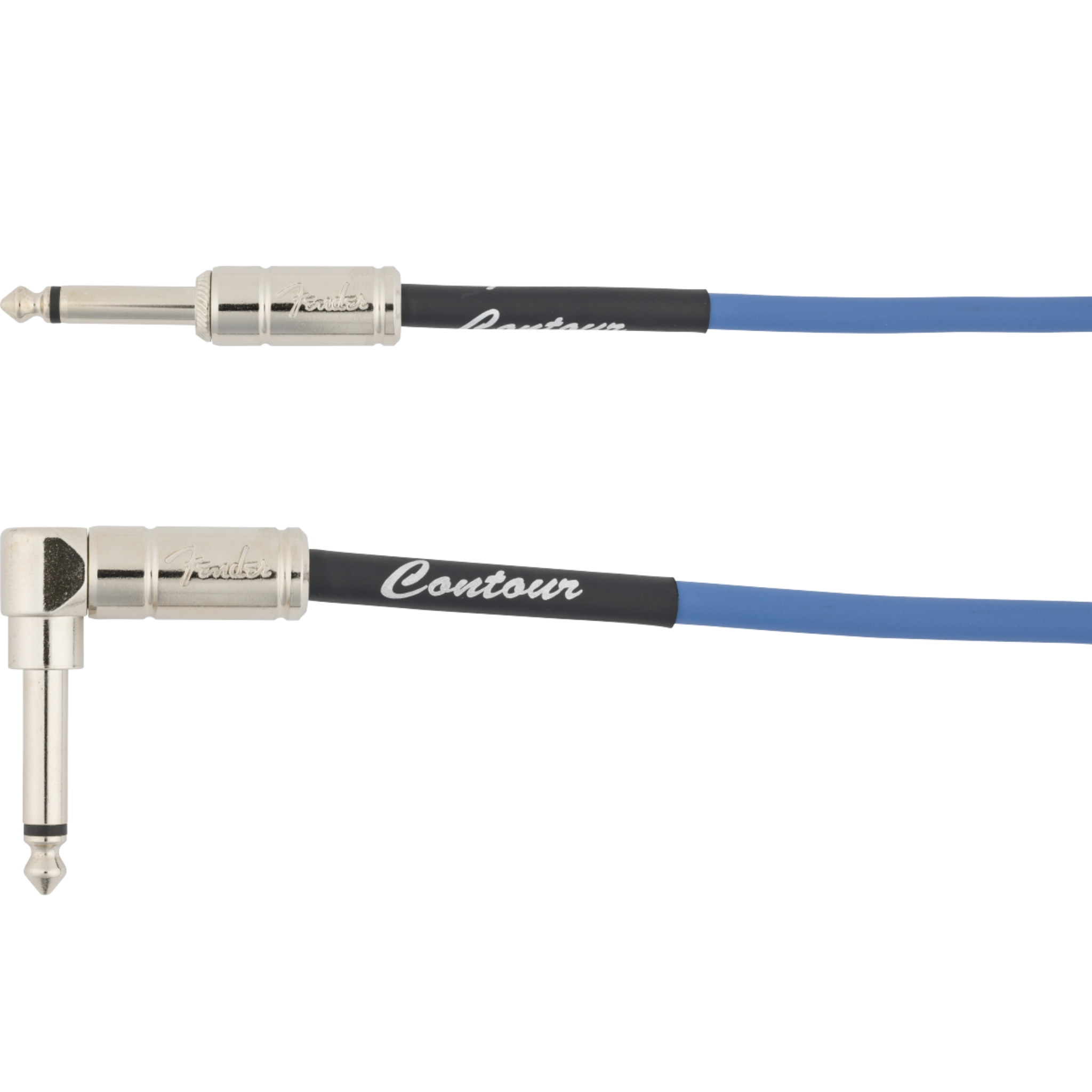 Fender Contour Series Coil Instrument Cable 30ft/9M, Lake Placid Blue