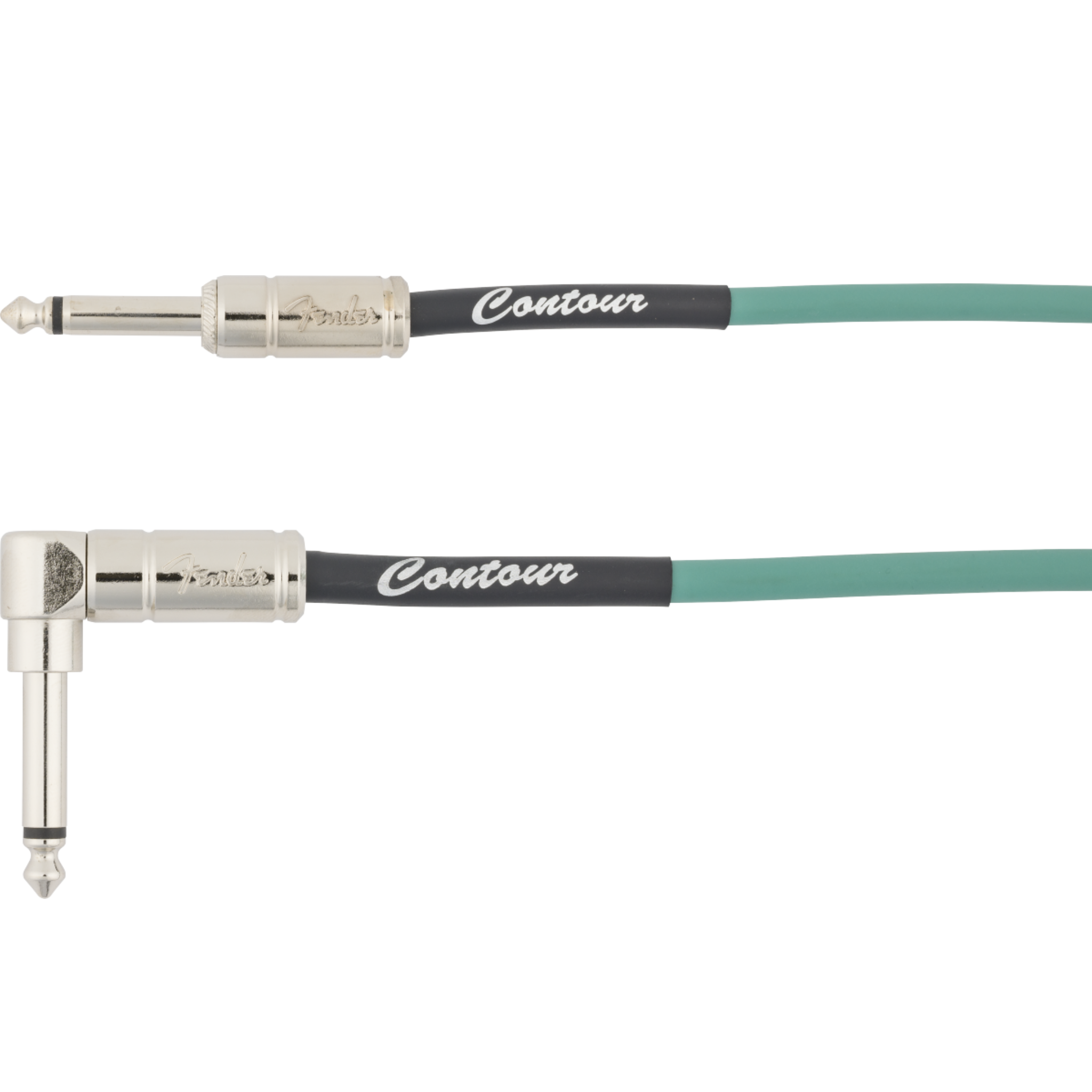 Fender Contour Series Coil Instrument Cable 30ft/9M, Sherwood Green