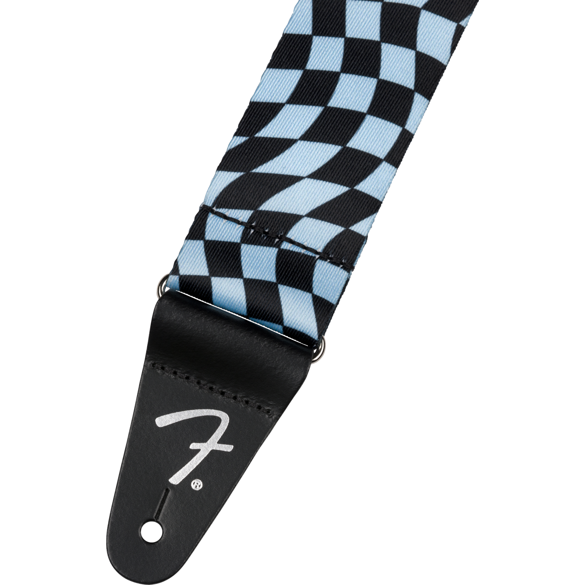 Fender Wavy Checkerboard Polyester Strap, Blue