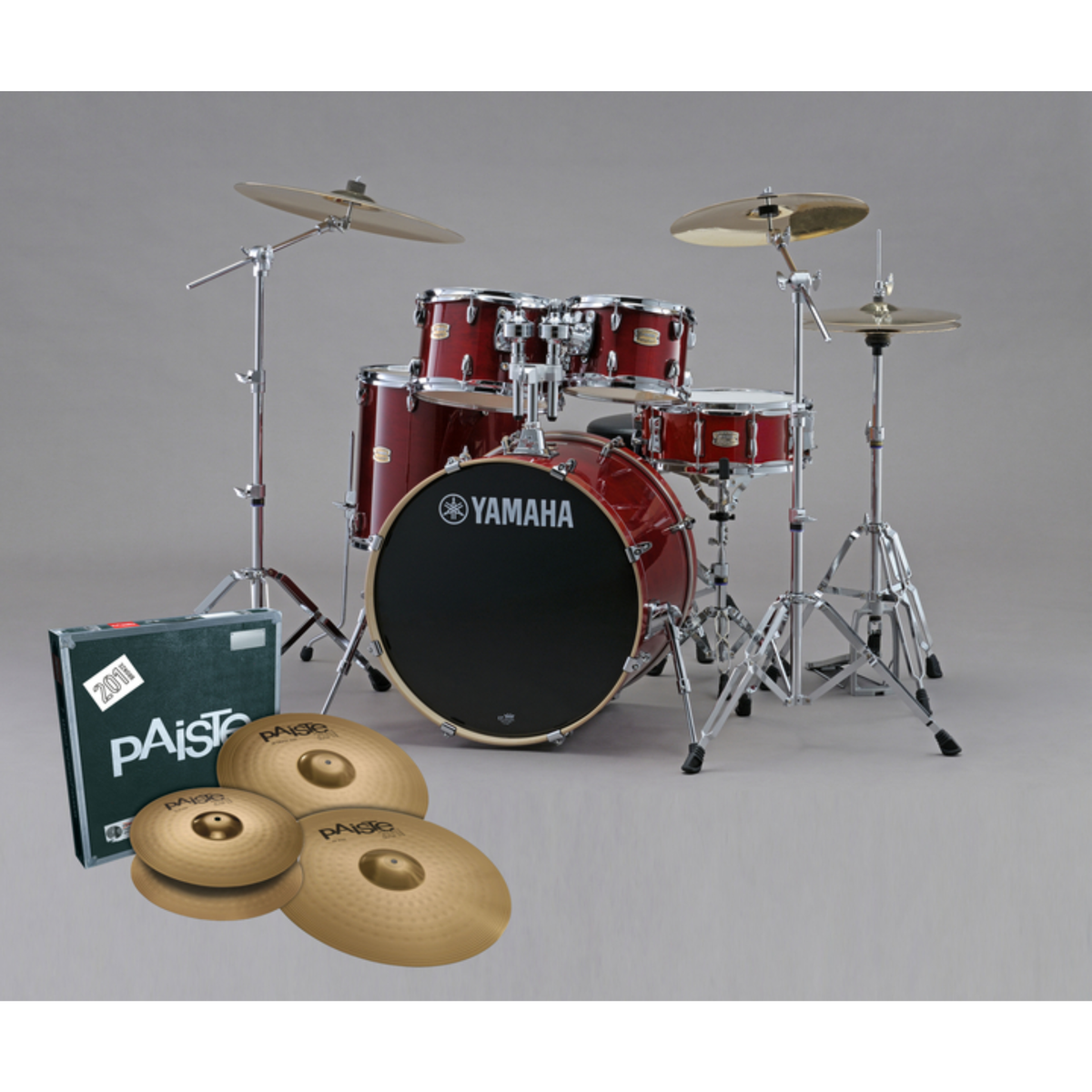 Yamaha Stage Custom Birch 'Next Stage' Fusion Drum Kit, Cranberry Red