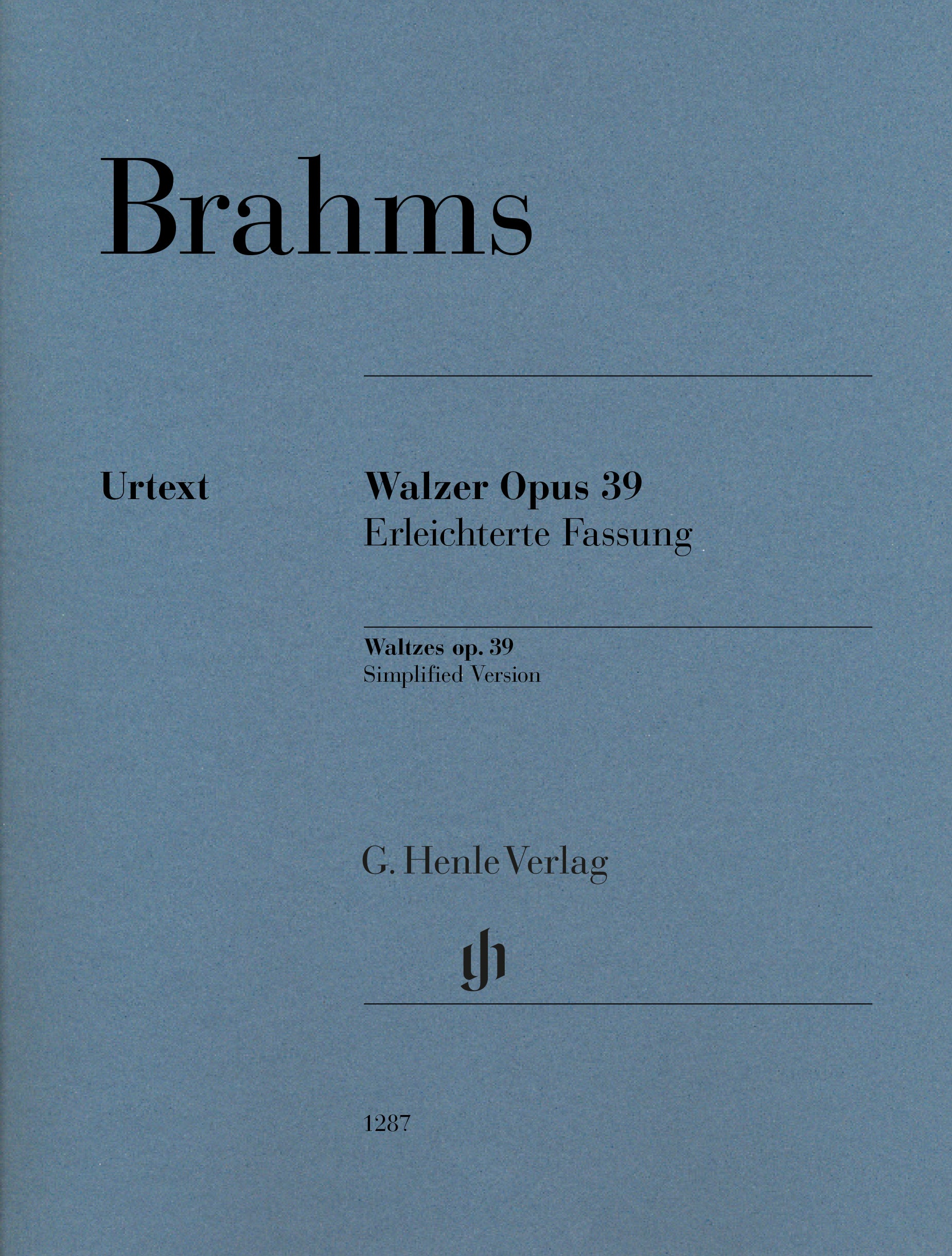 Brahms: Waltzes op. 39 – Simplified Version for Piano Solo
