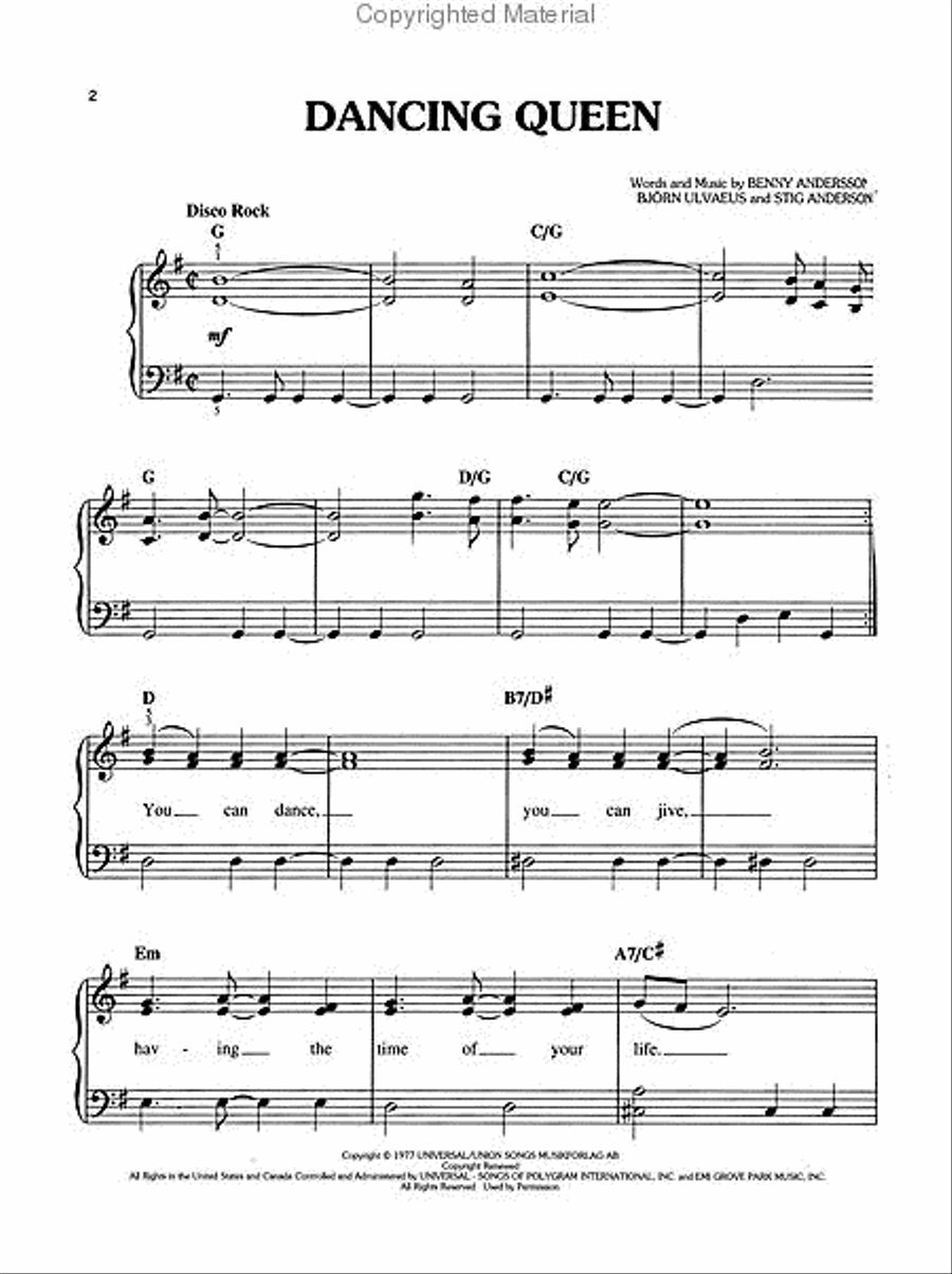 Mamma Mia Movie Soundtrack, Easy Piano