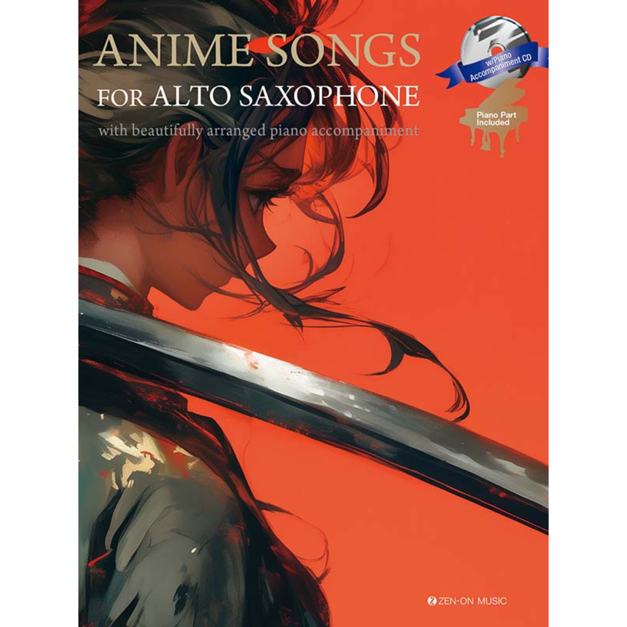 Anime Songs For Alto Saxophone/Piano (Book & CD)