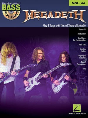 Megadeth Bass Play-Along Volume 44