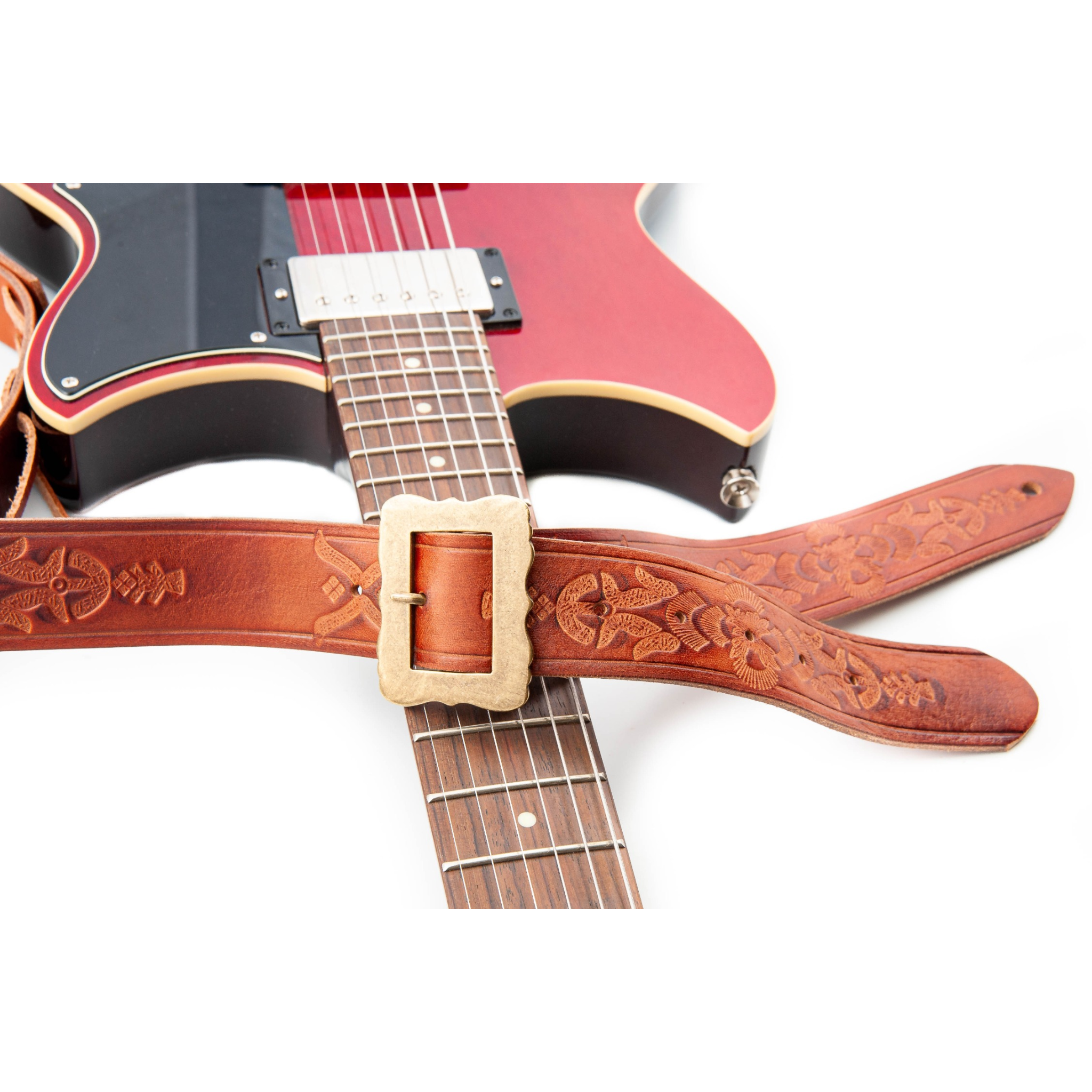 RightOn! Legend B.M. Bohemian Guitar Strap, Light Brown