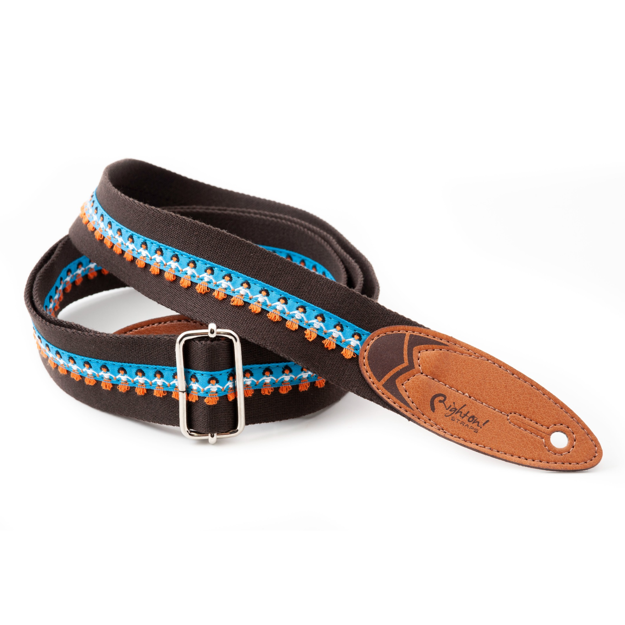 RightOn! Surf Waimea Guitar Strap, Brown