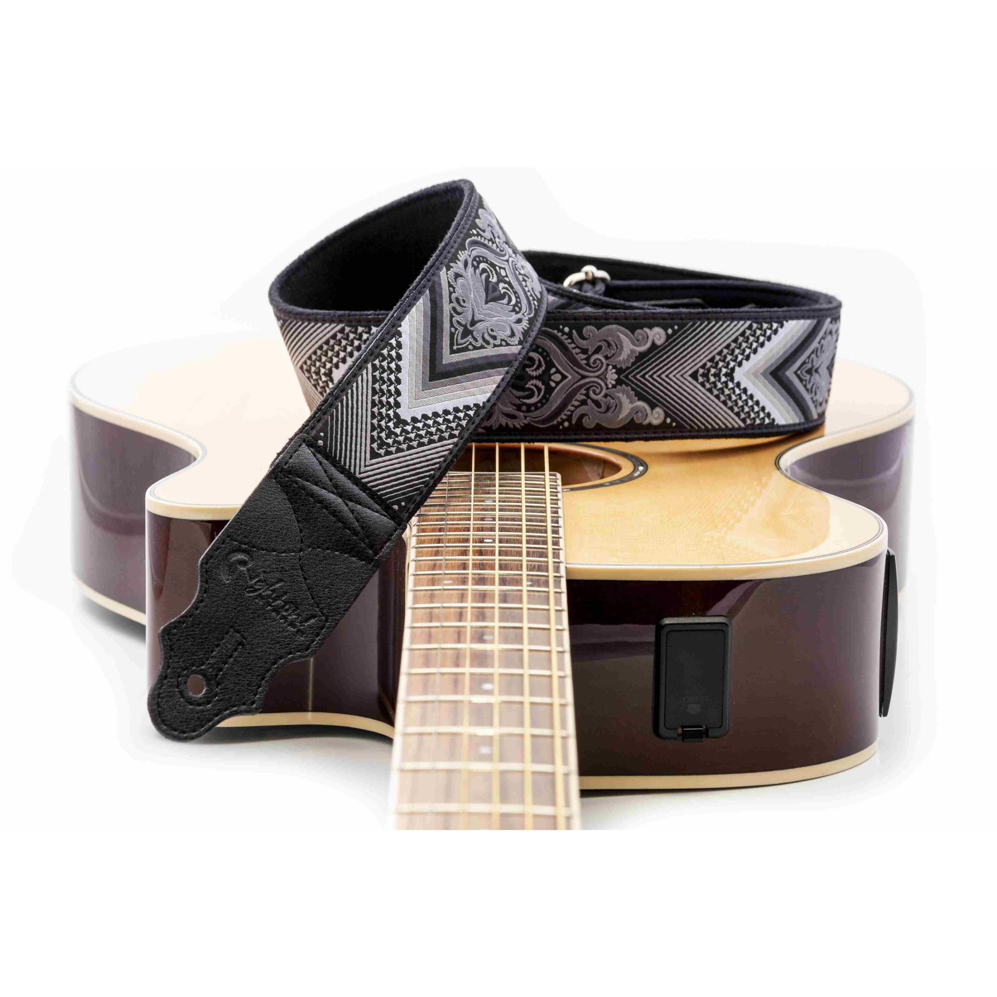 RightOn! Arrow Guitar Strap, Black