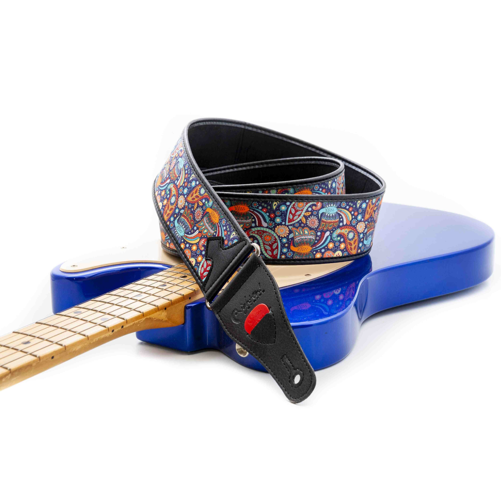 RightOn! KASHMIR Guitar Strap, Blue