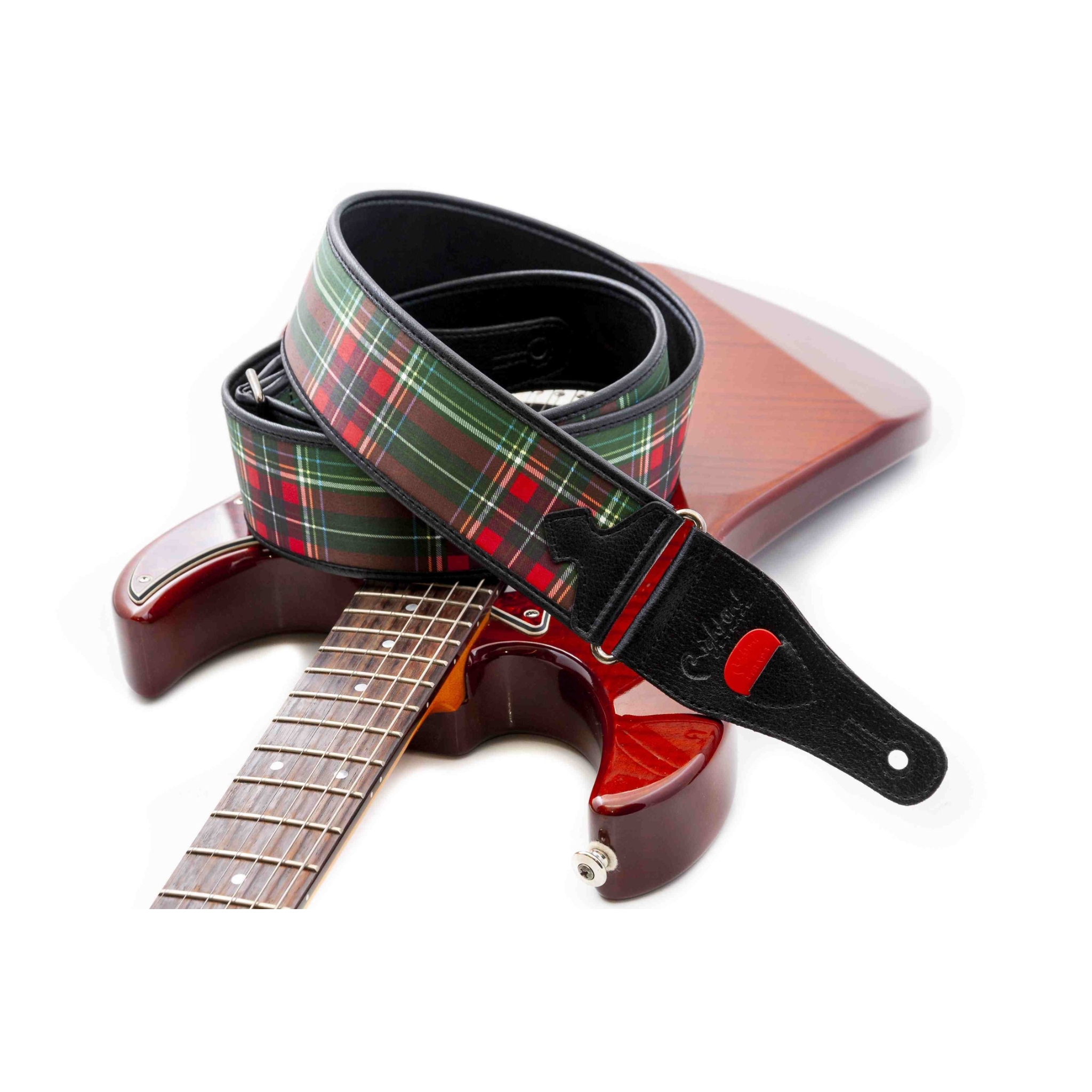 RightOn! TARTAN Guitar Strap, Green