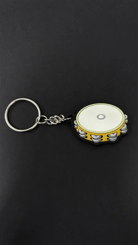 Music Key Ring - Tambourine (Yellow)