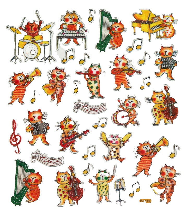 Musical Cat Stickers