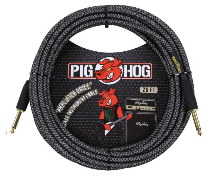 Pig Hog Instrument Cable 20ft, Amplifier Grill