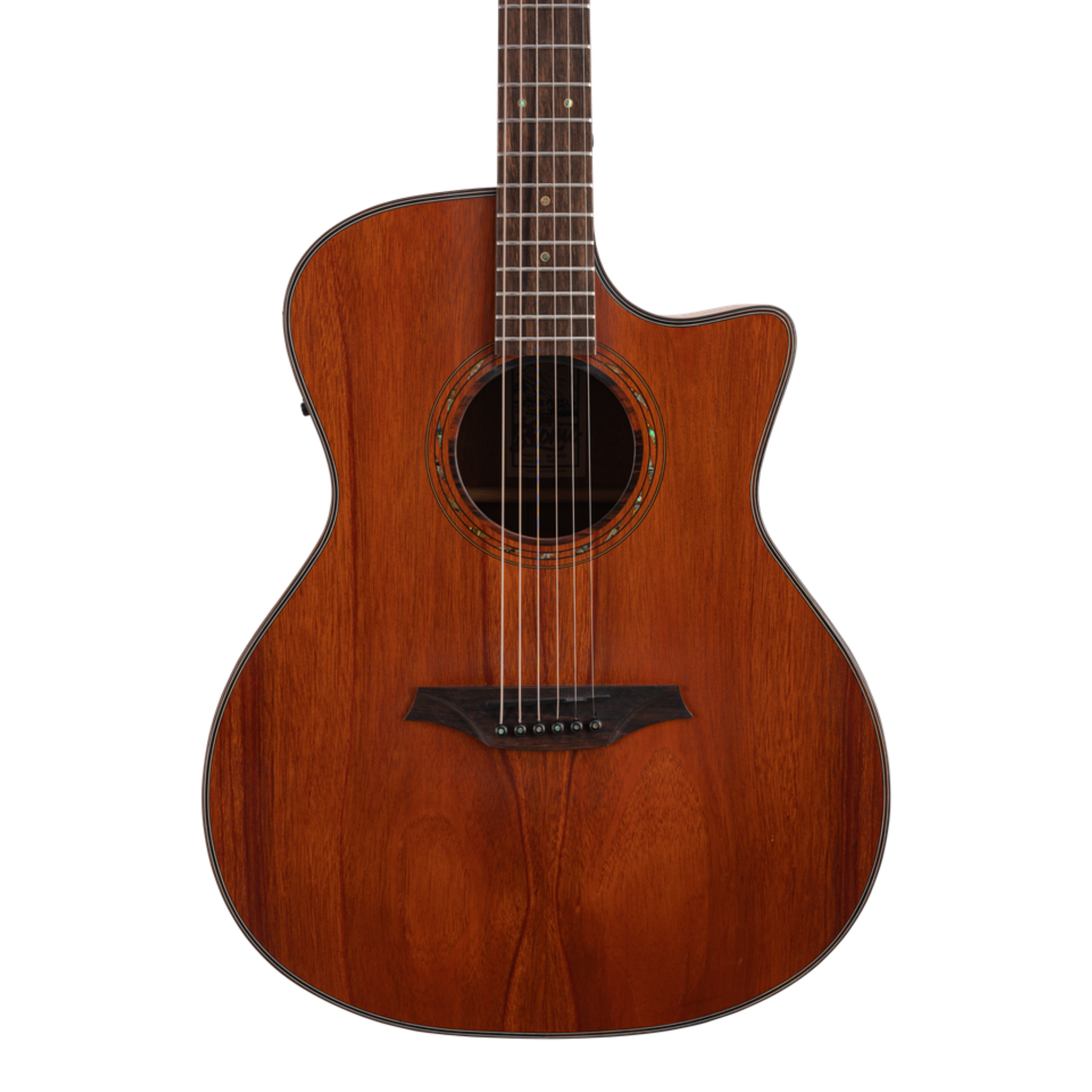 Bromo Tahoma Series Grand Auditorium Electric-Acoustic Guitar, Mahogany