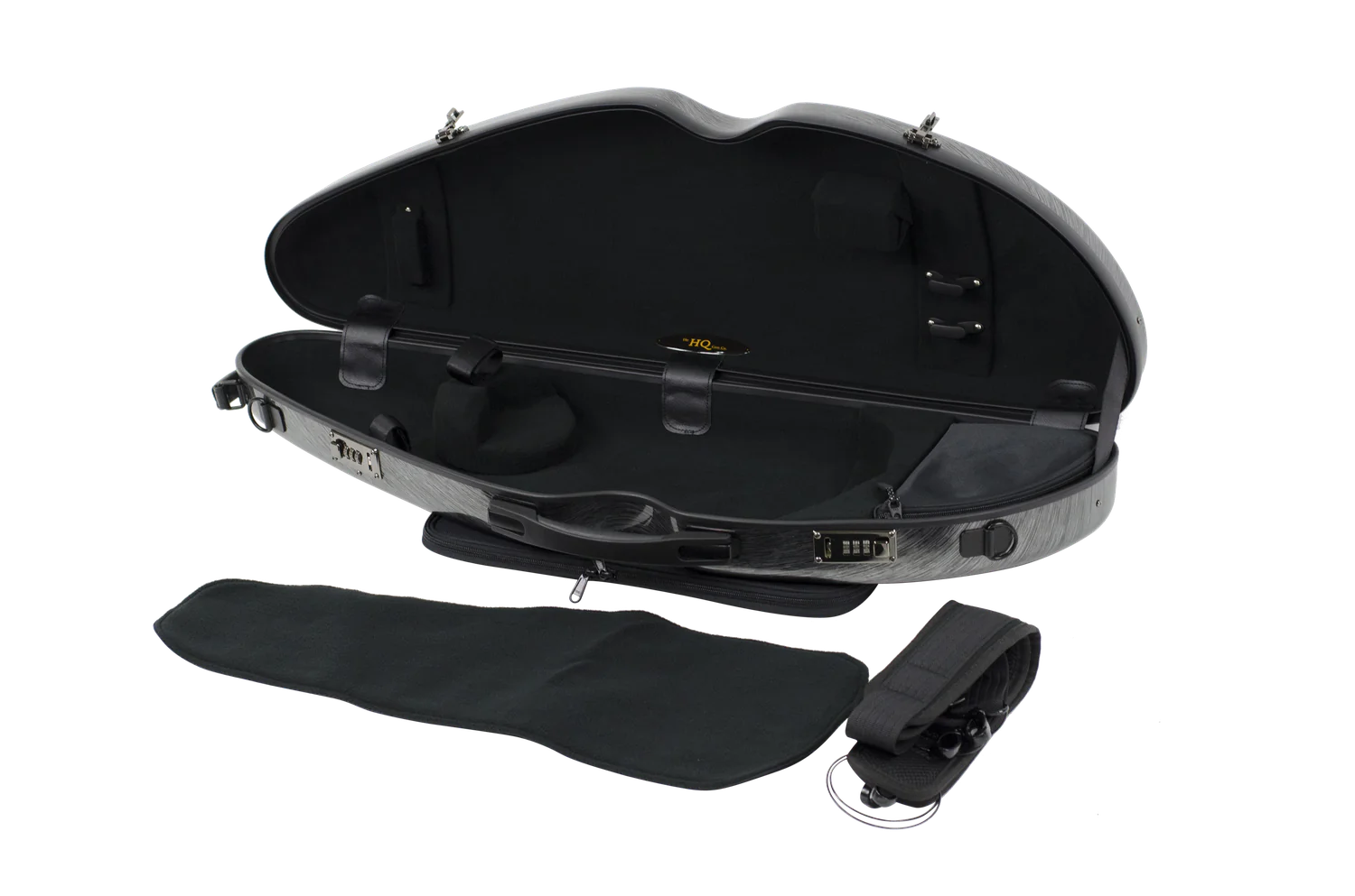 HQ Half Moon Violin Case, Brushed Red