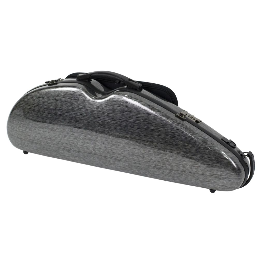 HQ Half Moon Violin Case, Black & Silver