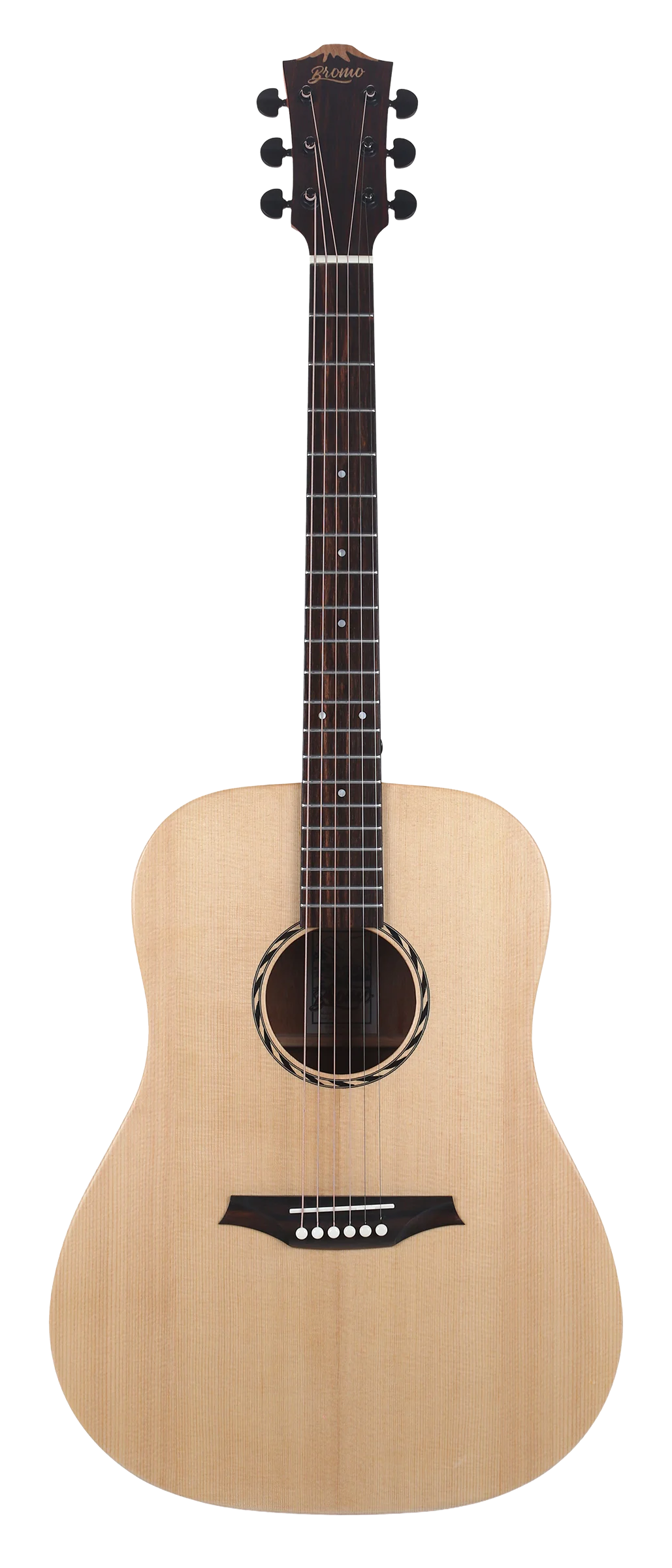 Bromo Tahoma Series Dreadnought Acoustic Guitar, Solid Spruce Top