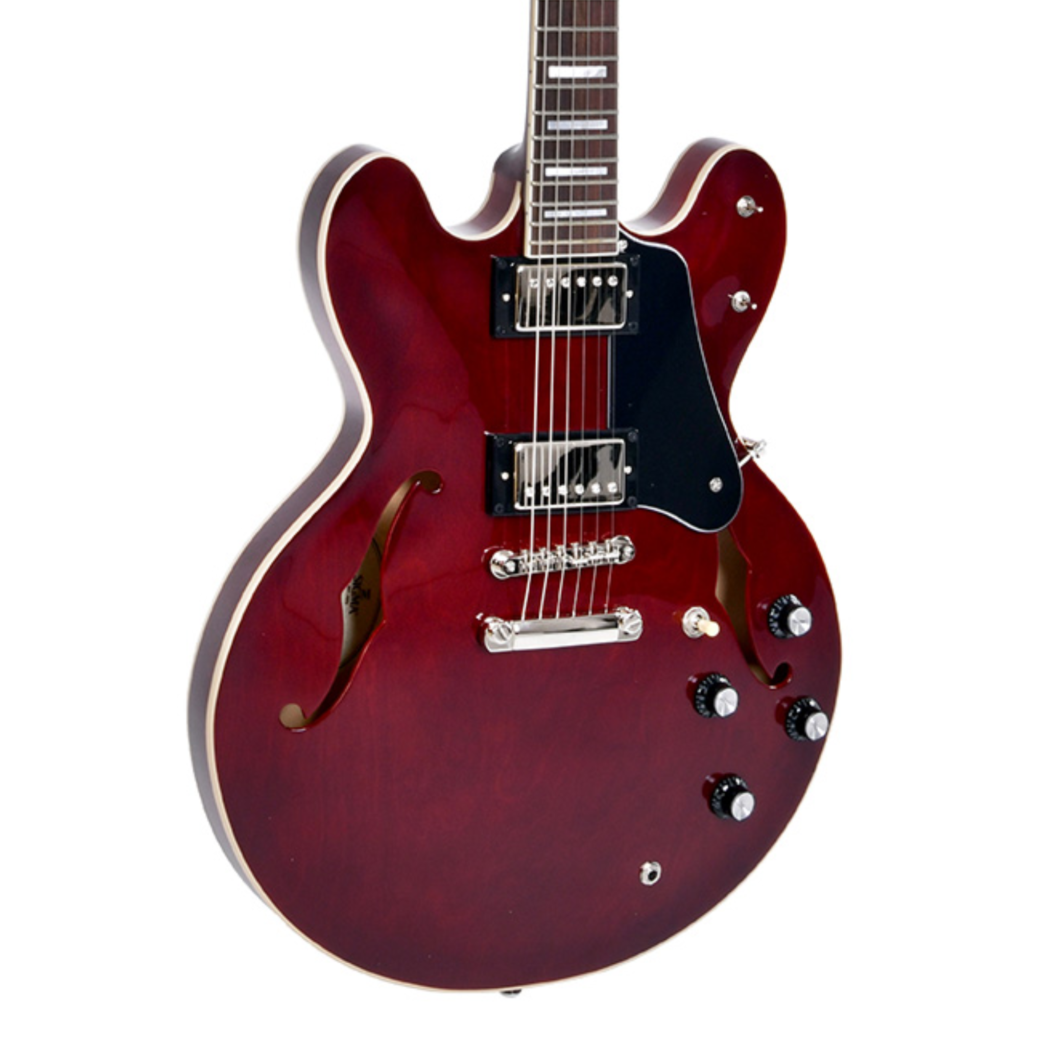 Sigma Semi-Hollow Electric Guitar, Cherry