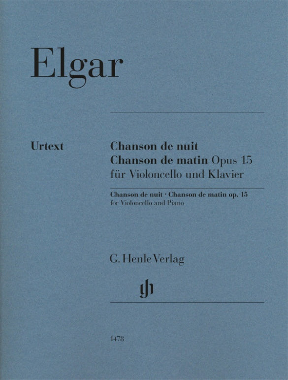 Elgar: Chanson de nuit, Chanson de matin op. 15 for Cello & Piano