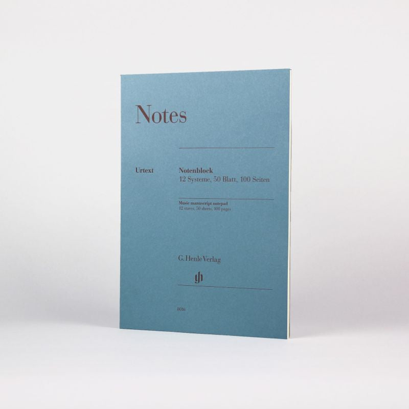 Henle Music Manuscript 12 Stave & Notes A4 100 Pages