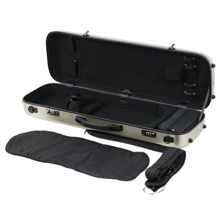 HQ Oblong Viola Case, Brushed Champagne