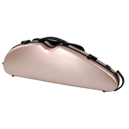 HQ Half Moon Violin Case, Brushed Rose Gold