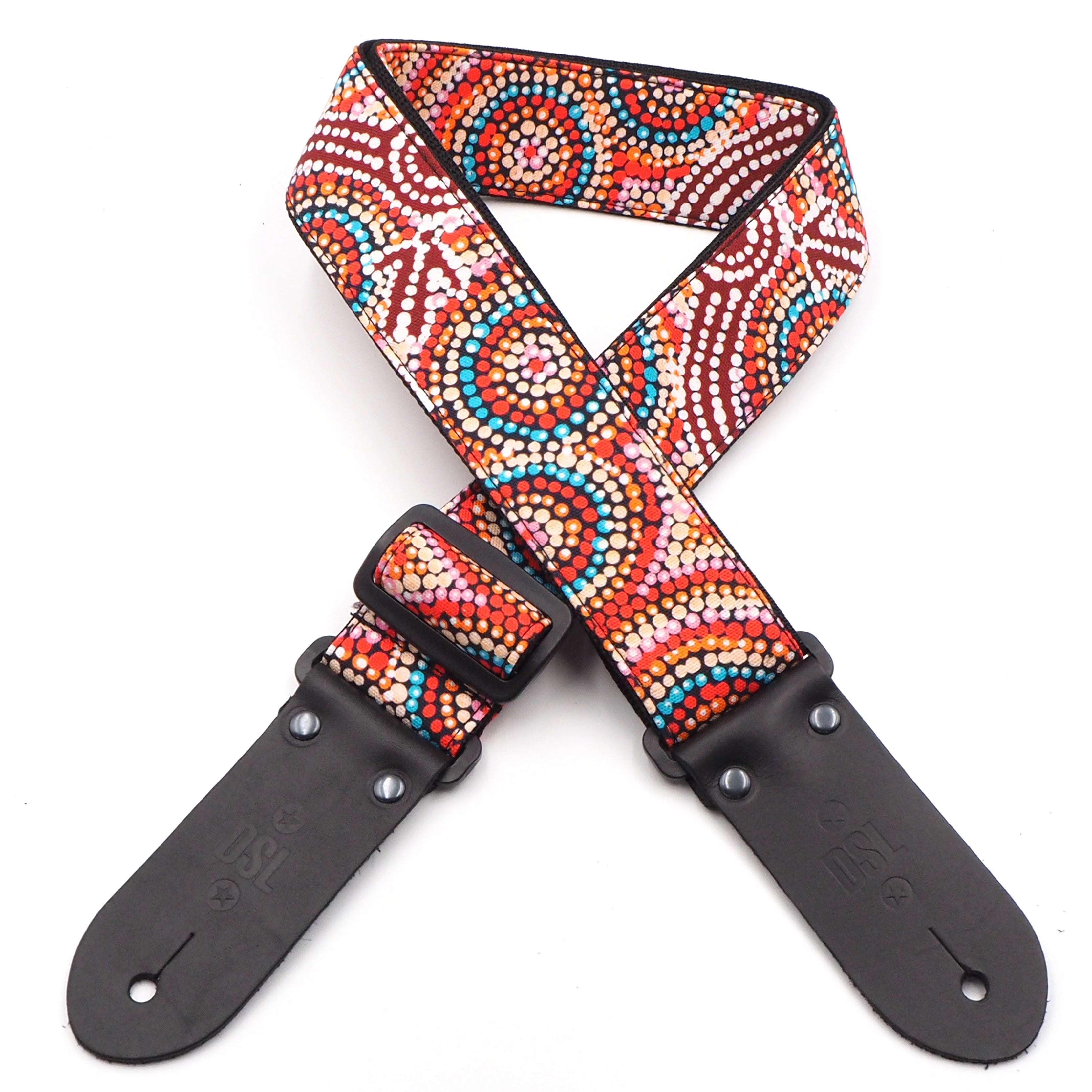 DSL 2" Guitar Strap Indigenous, Red Kangaroo