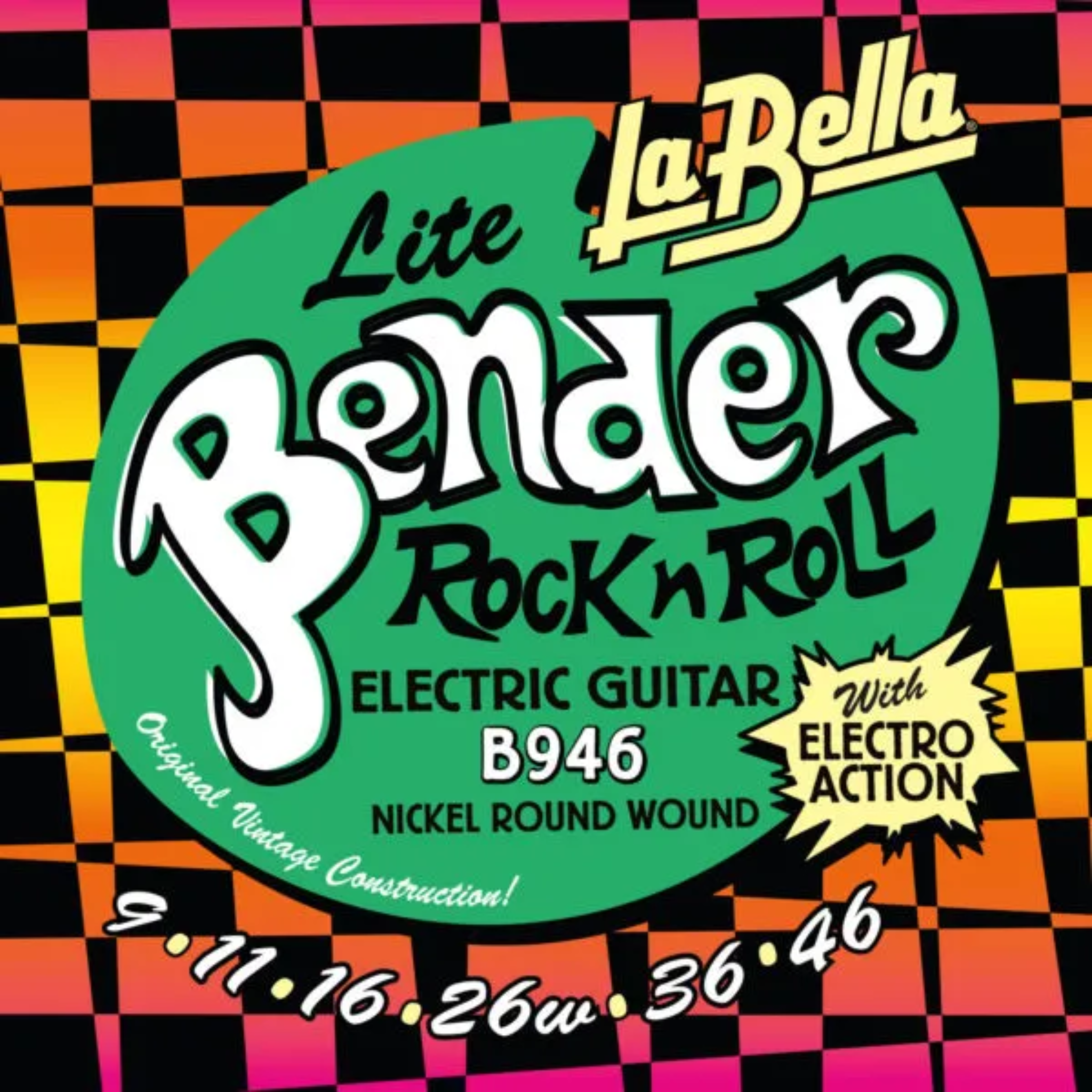 La Bella B946 Lite Bender Electric Guitar Strings, 9-46