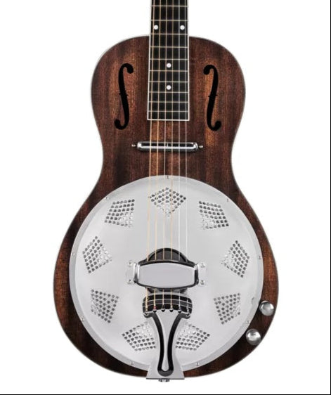 Ortega Americana Series Resonator Guitar, Distressed Satin Whisky Burst