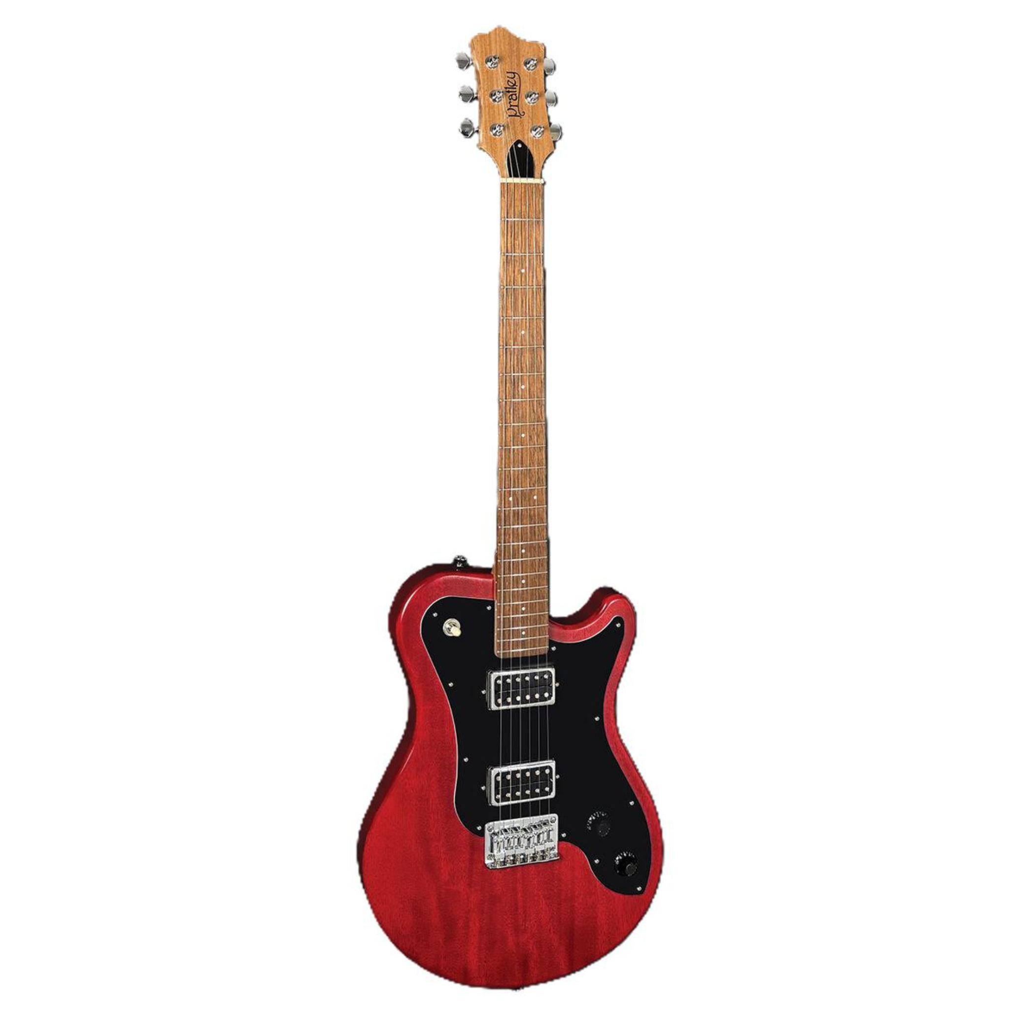 Pratley DVR Single Cutaway Electric Guitar, Natural Red