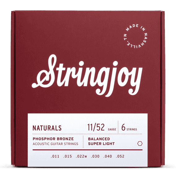 Stringjoy Naturals Acoustic Guitar Strings 6 Pack