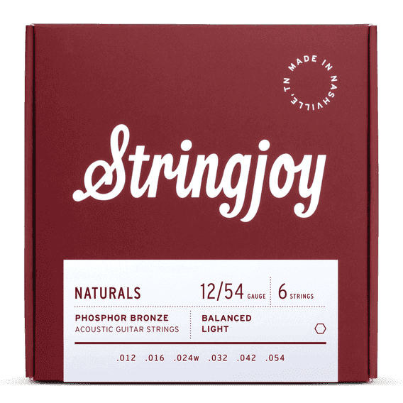 Stringjoy Naturals Acoustic Guitar Strings 6 Pack