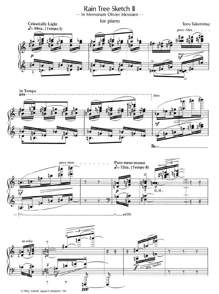 Toru Takemitsu: Rain Tree Sketch II - In Memoriam Olivier Messiaen