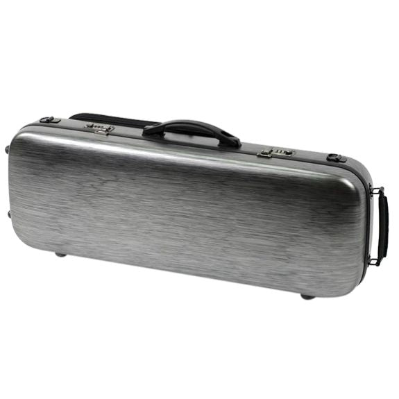 HQ Oblong Viola Case, Brushed Black & Silver