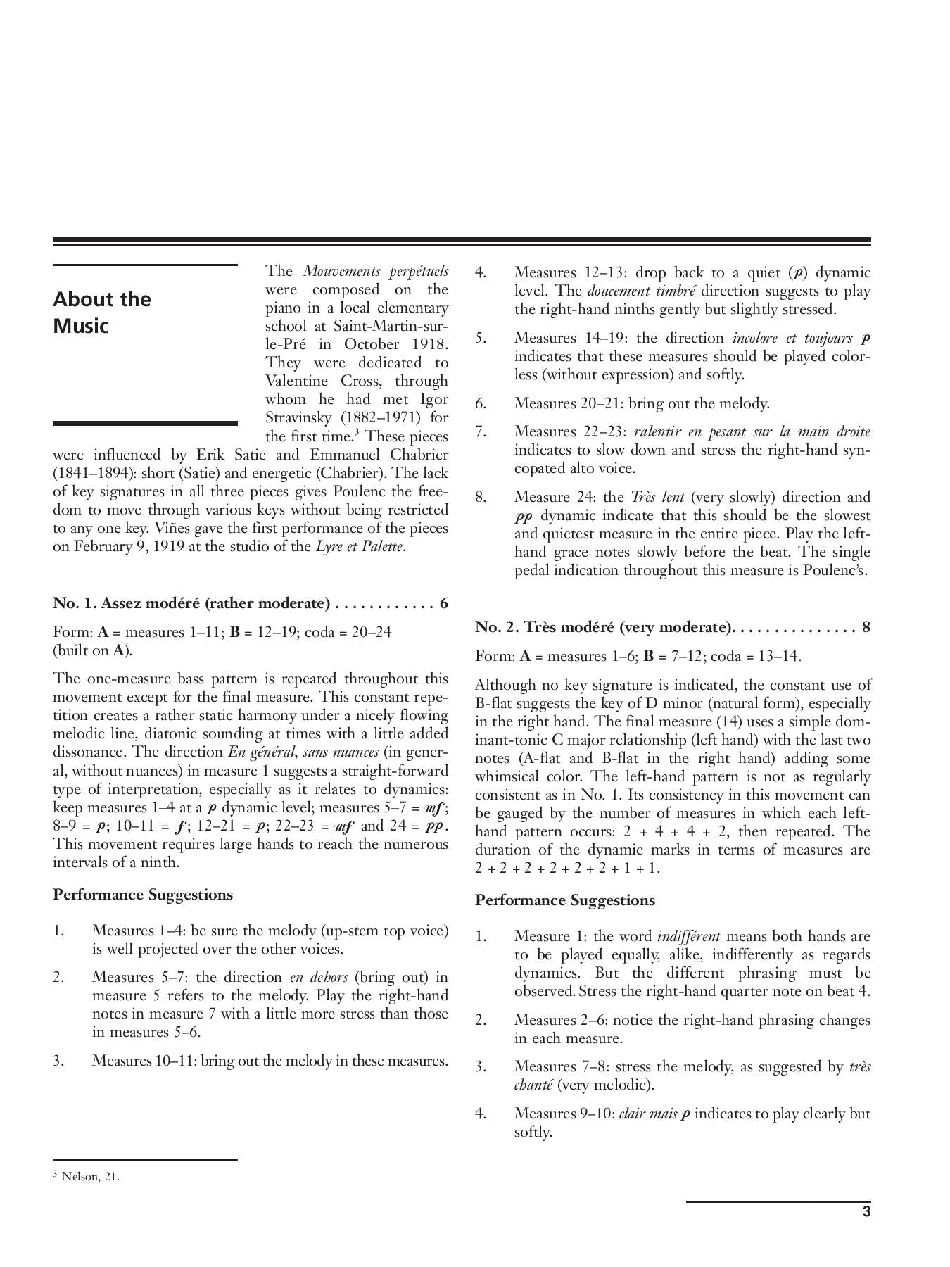 Poulenc: Mouvements perpétuels