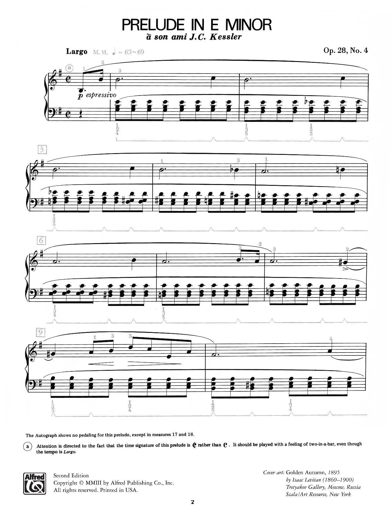 Chopin: Four Preludes, Opus 28, Nos. 4, 6, 7, 20