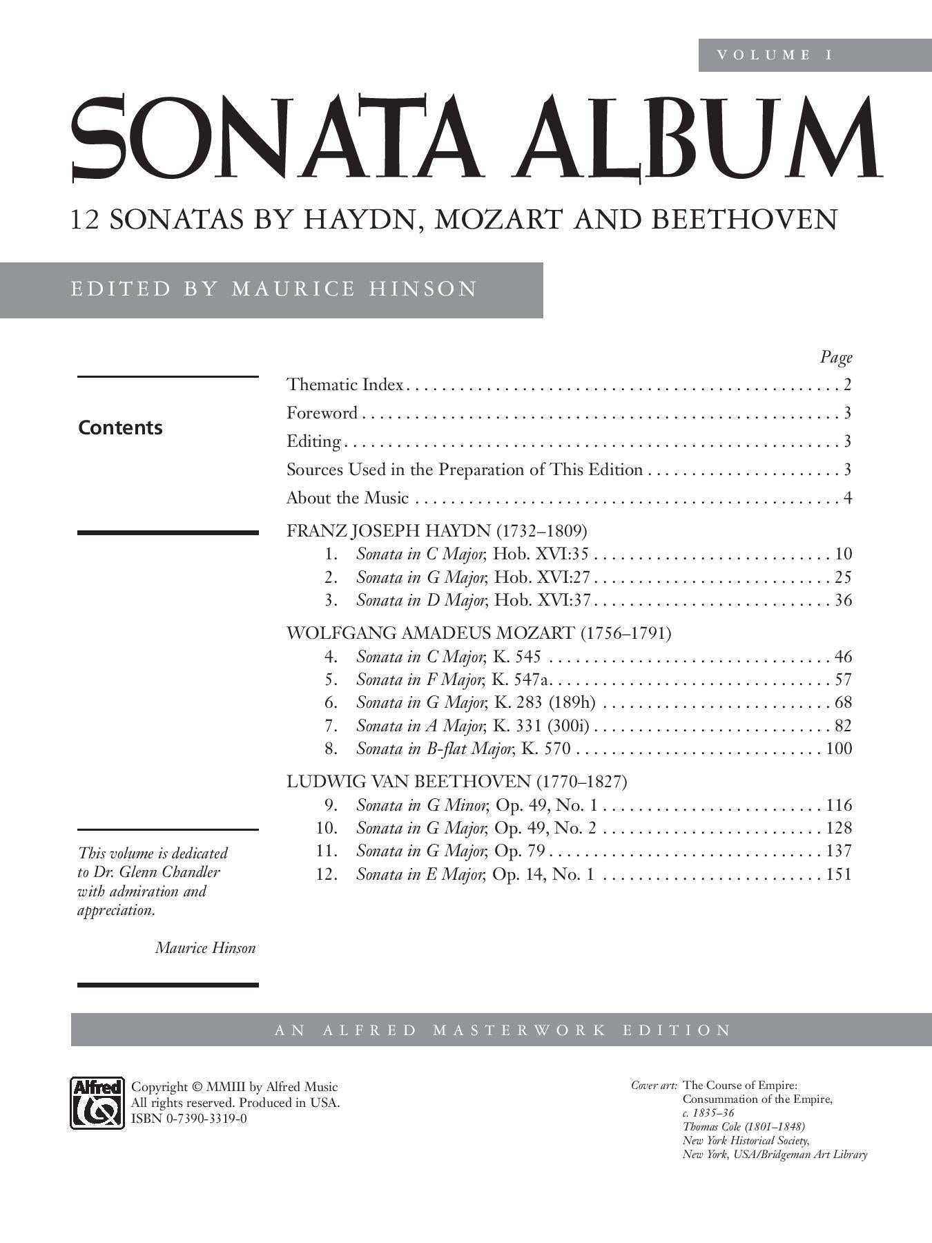 Sonata Album, Volume 1