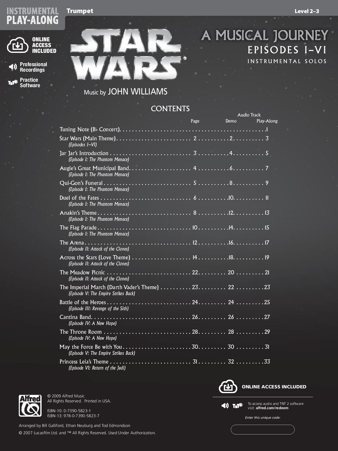 Star Wars Instrumental Solos (Movies I-VI) for Trumpet