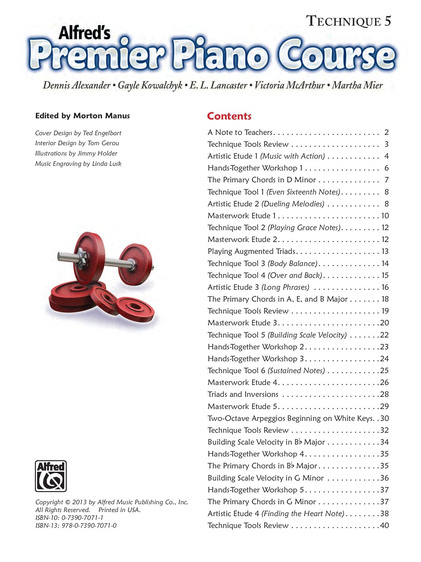 Alfred's Premier Piano Course, Technique 5