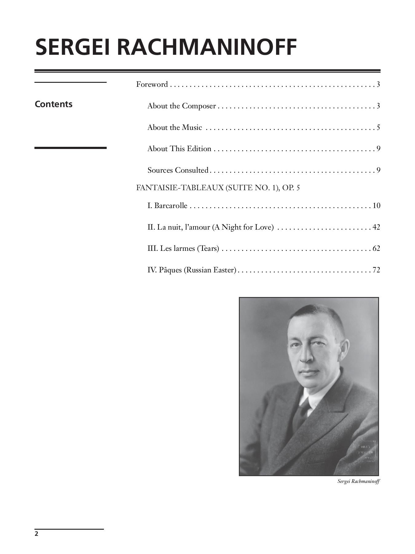 Rachmaninoff: Fantaisie-tableaux (Suite No. 1), Op. 5