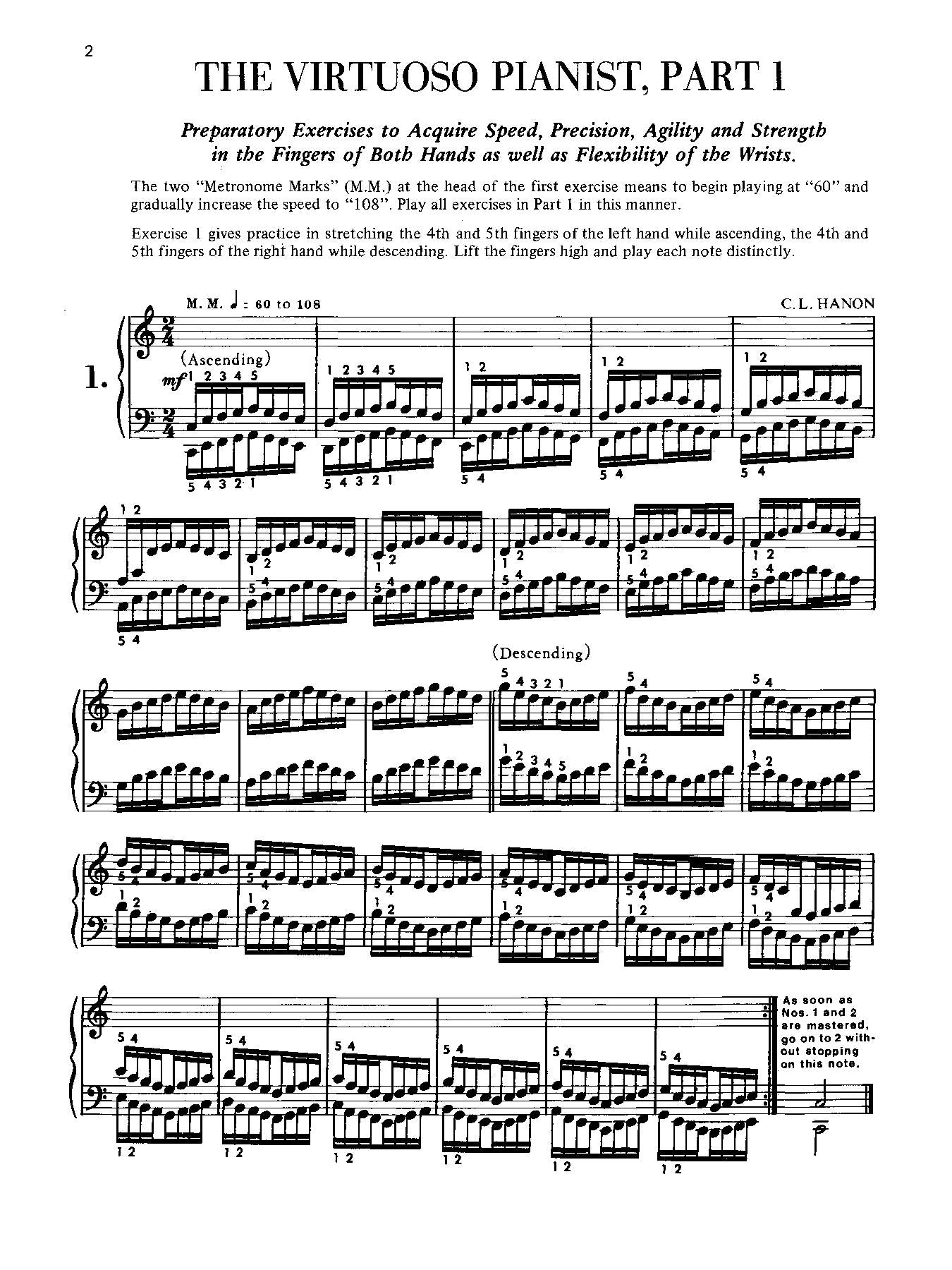 Hanon: The Virtuoso Pianist in 20 Exercises, Book 1