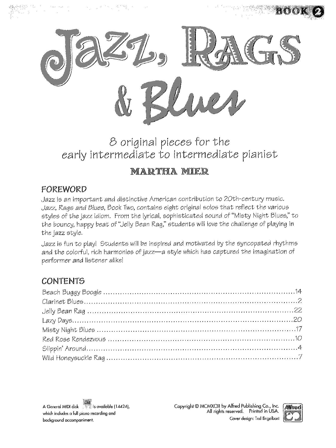 Jazz, Rags & Blues, Book 2