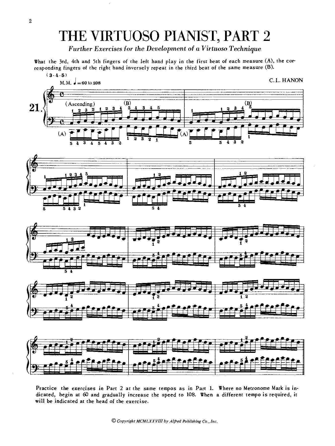 Hanon: The Virtuoso Pianist in 23 Exercises, Book 2