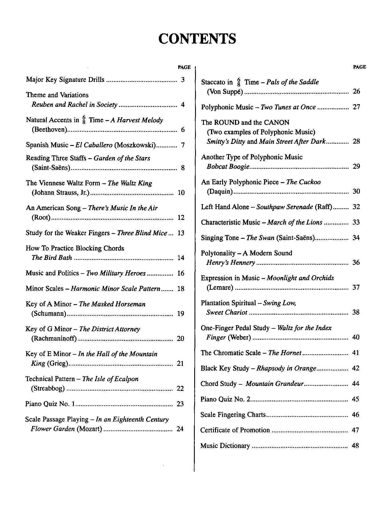 Schaum Piano Course, D - The Orange Book